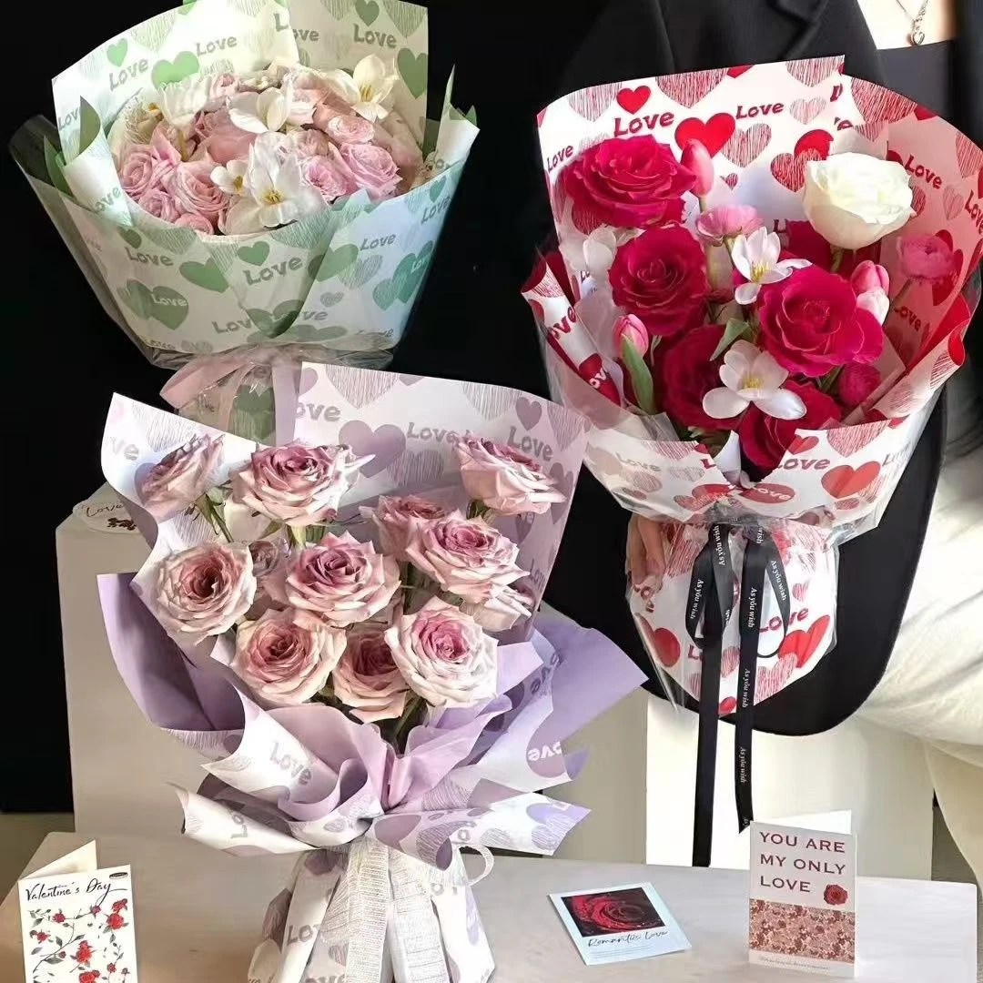 羽茵纸鲜花包装纸花店加厚花艺防水包装大包装纸资材