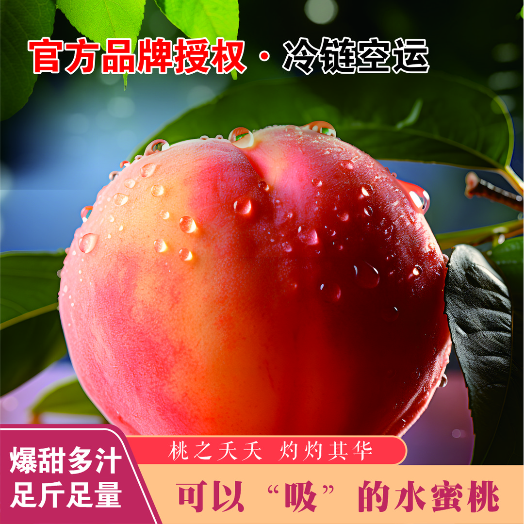 【4-5两无锡水蜜桃】8个装薄皮装新鲜软糯汁多现摘水果礼盒