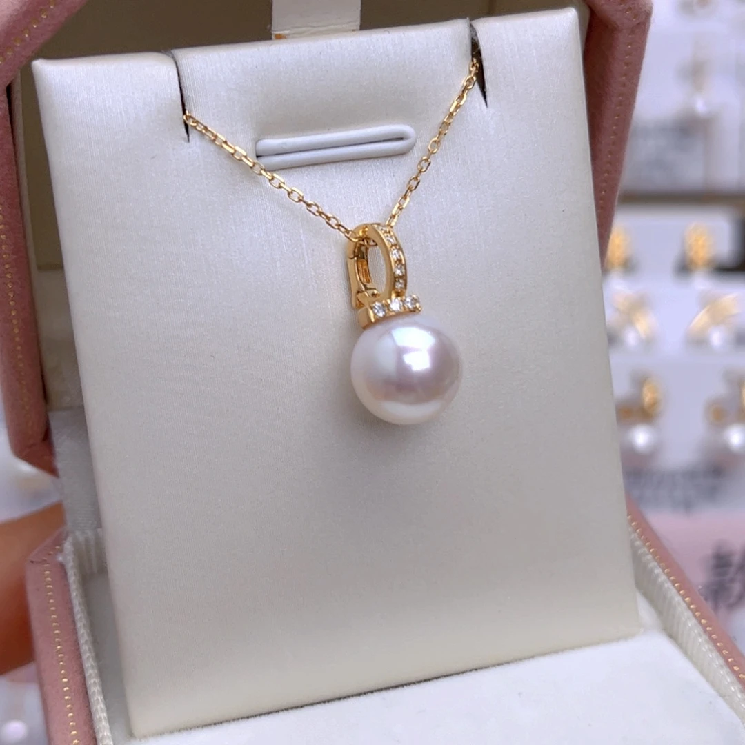 海水珍珠18K金镶嵌套链