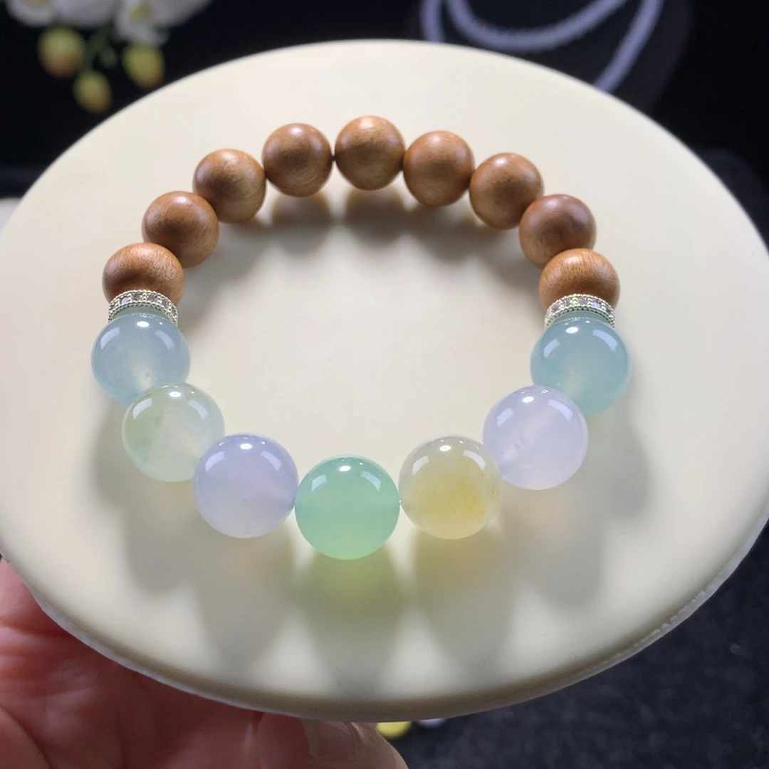 未镶嵌手串翡翠卡12冰仙彩