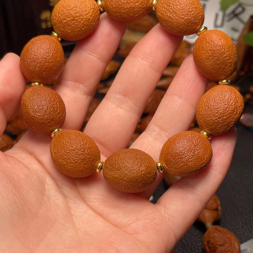橄榄核手串/手链1.9左右铁核手工点橘皮纹