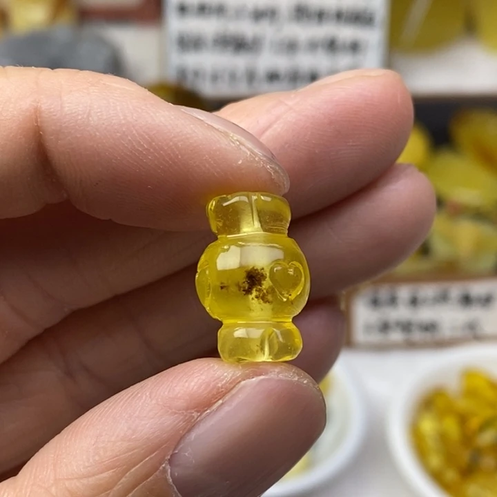 蜜蜡未镶嵌裸石微瑕花粉卡11➕