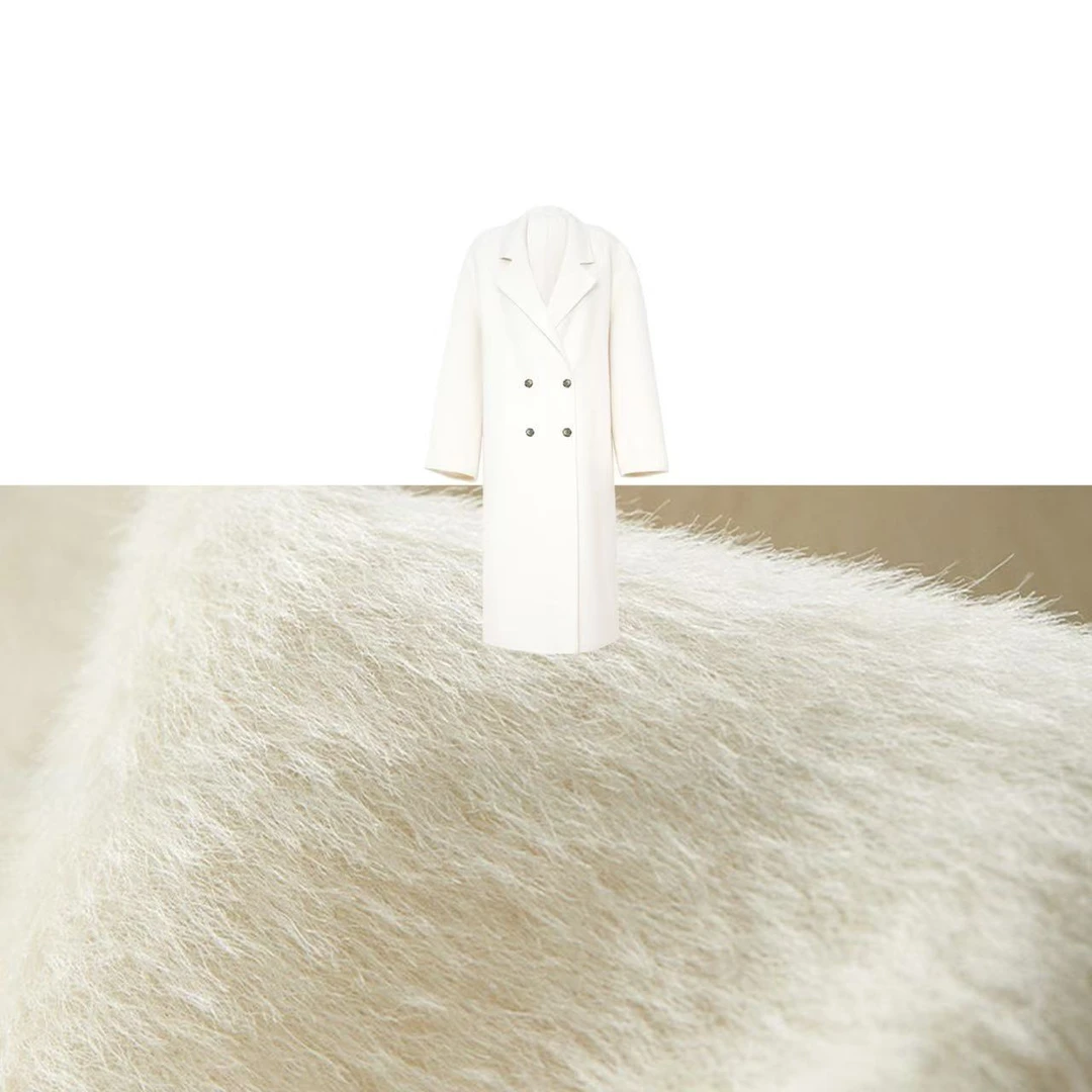 海盐可可秋冬设计师款羊毛950G双面呢中长款时尚百搭大衣气质