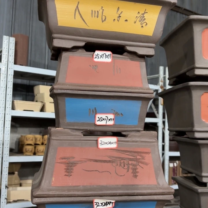 紫砂花盆100-5。