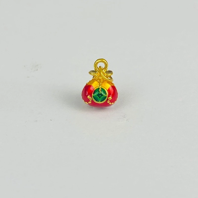 水贝黄金足金999红色烤漆钱袋DP0583
