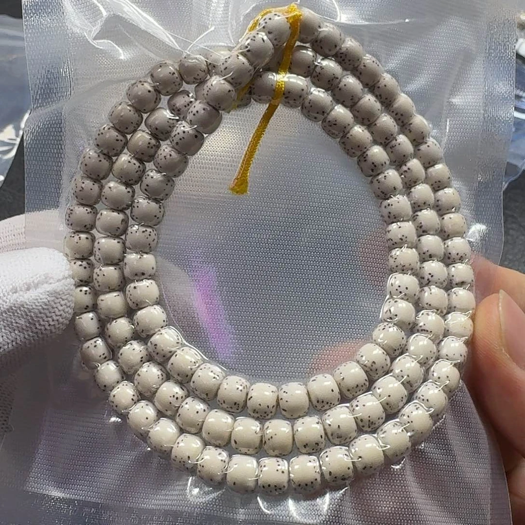 星月菩提手串星月菩提7*6原生态大留白