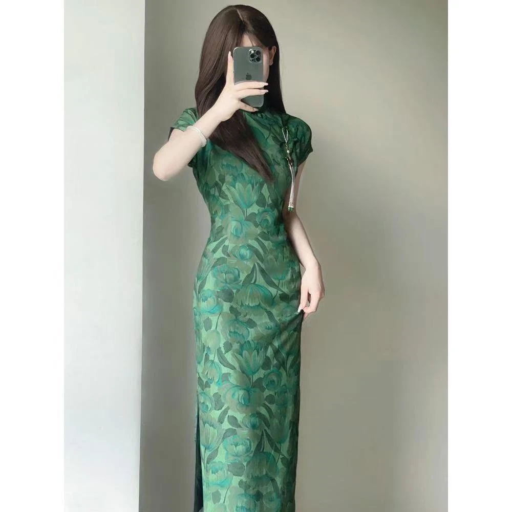 按号拍【E01-E99】撤柜高货断码旗袍夏季双层125长年轻气质清新