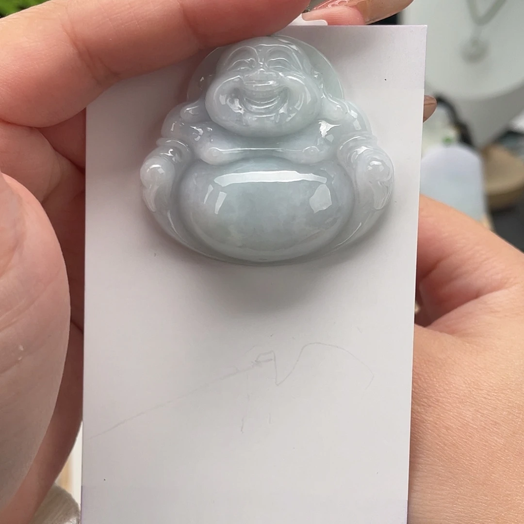 翡翠未镶嵌颈饰佛公