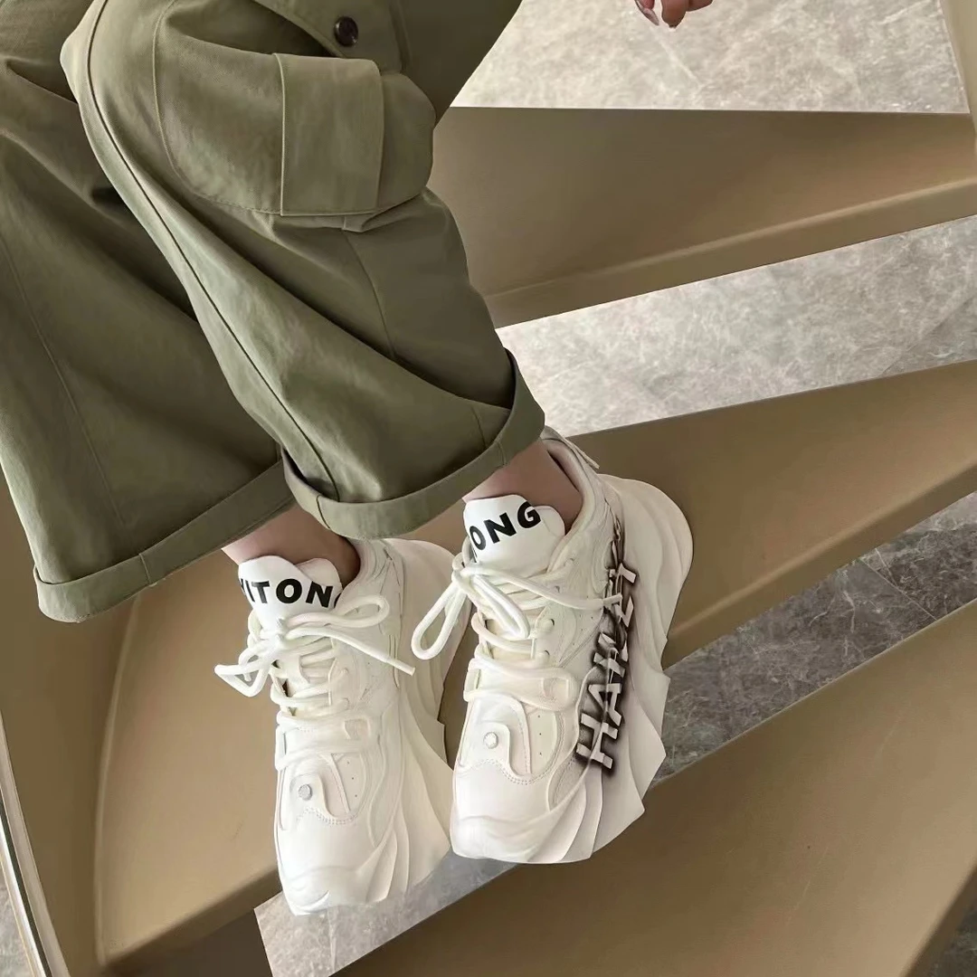 现货C1｜“奶油慕斯”真皮羊里垫老爹鞋女｜半码拍小｜306-22