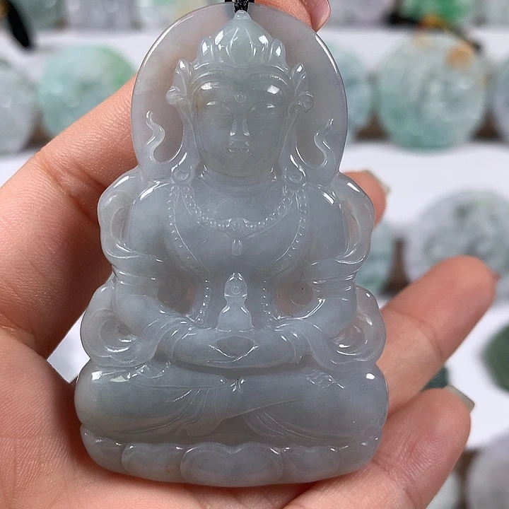 翡翠未镶嵌颈饰观音福利