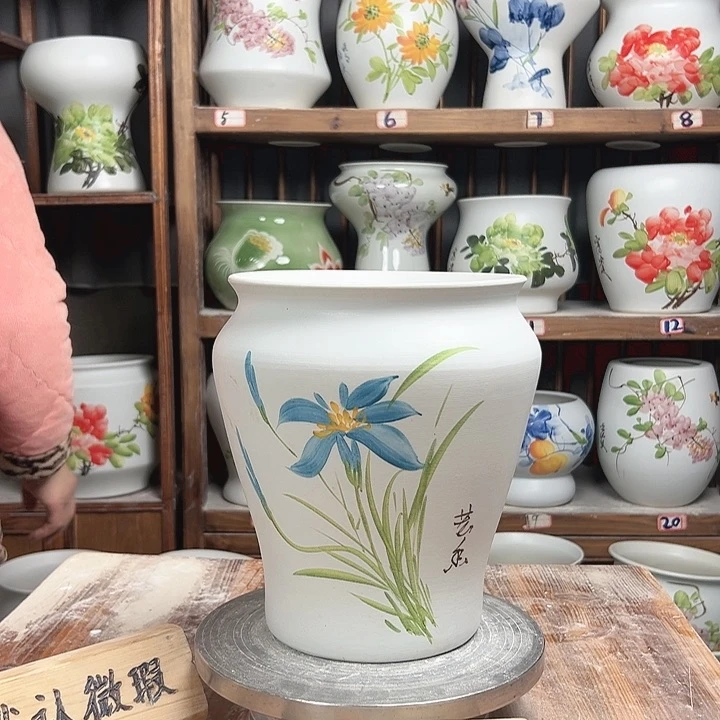 摆件小脚玉兰新款陶瓷