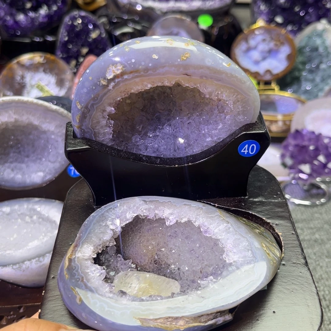紫晶未镶嵌摆件水晶