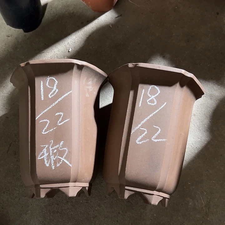 紫砂花盆宜兴紫砂花盆2只