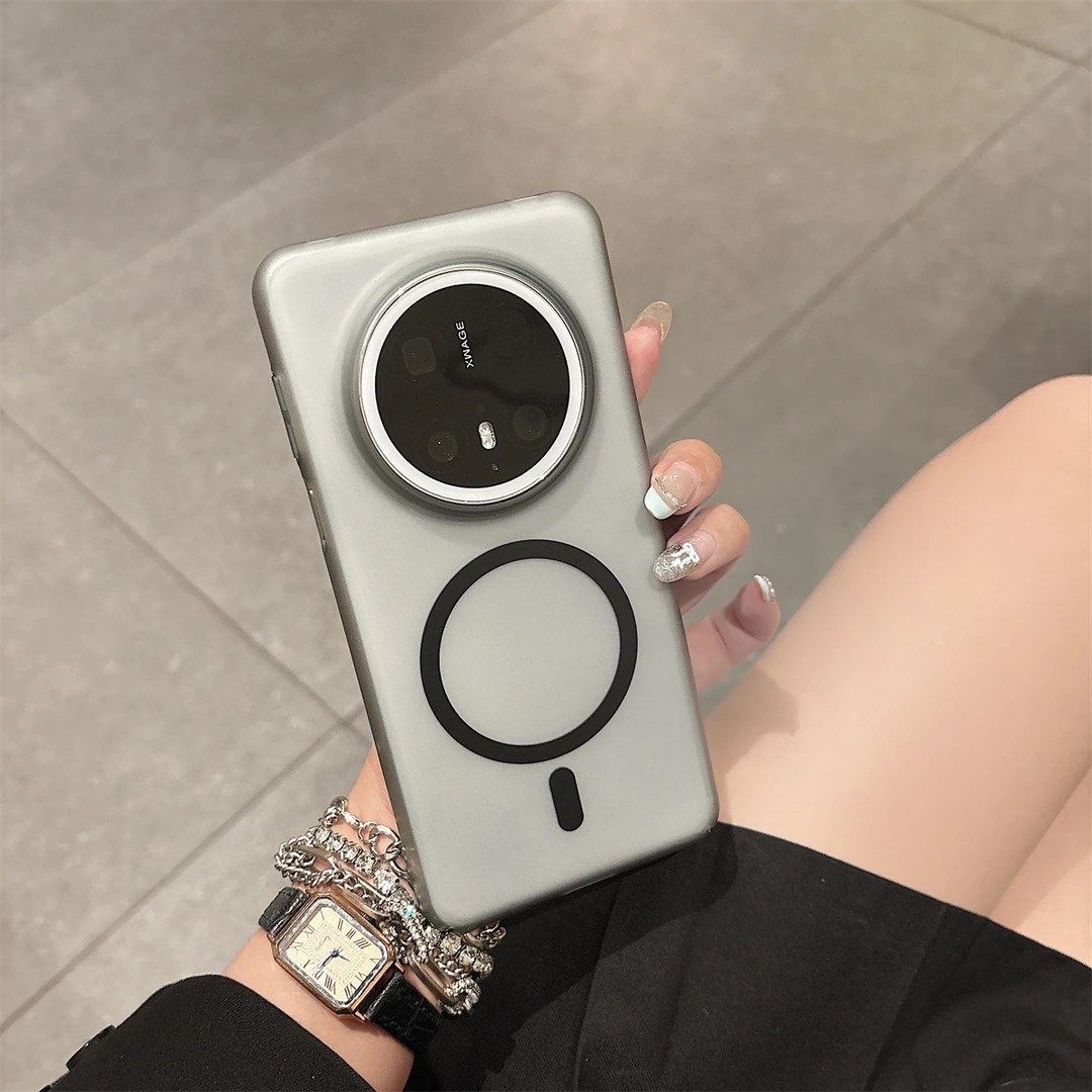 ins简约防摔磁吸支架手机壳适用华为Pura80Pro荣耀400Nova14M新款