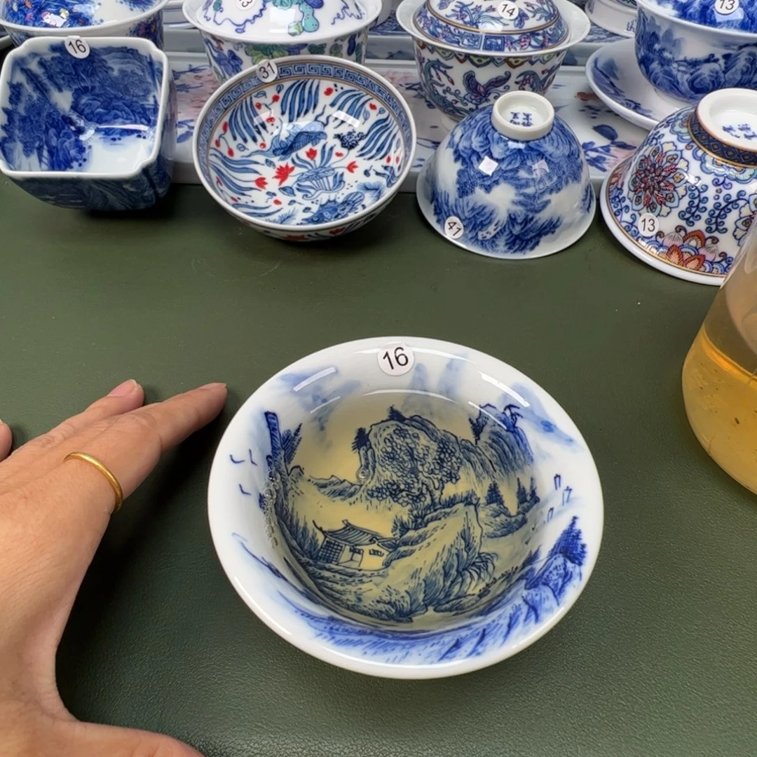 陶瓷景德镇纯手工纯手绘茶具木木16