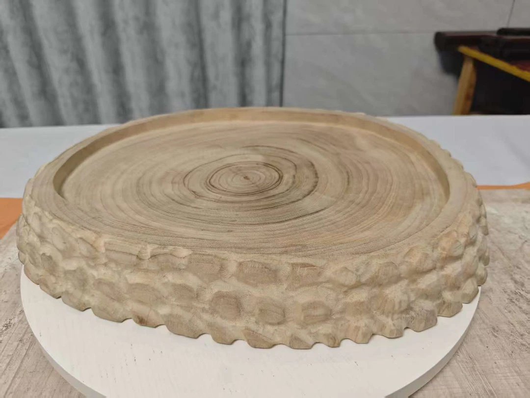 香樟木手工制作干泡台！尺寸长42宽35厚6公分！