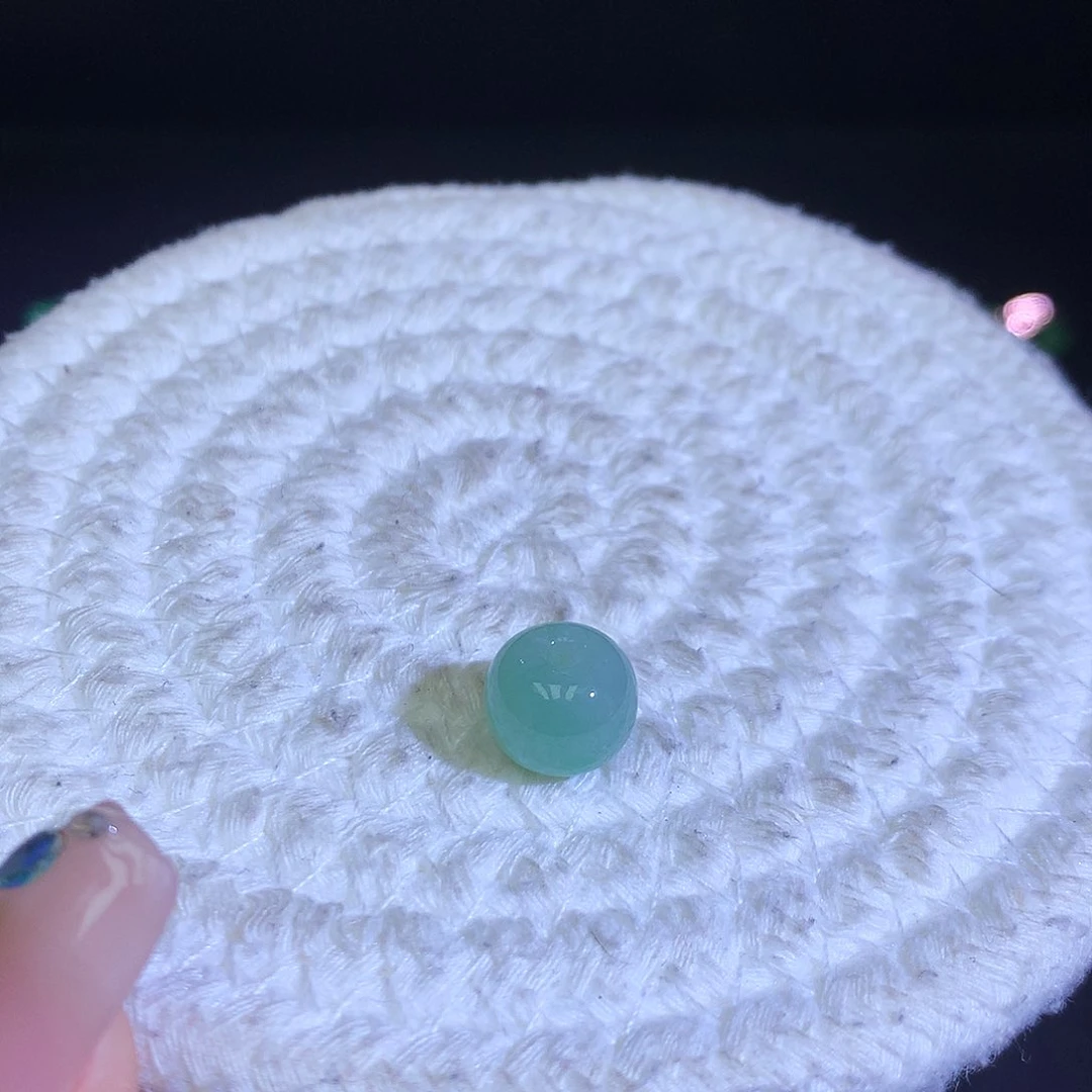 散珠翡翠天然缅甸翡翠苹果珠卡11.2厚9.2