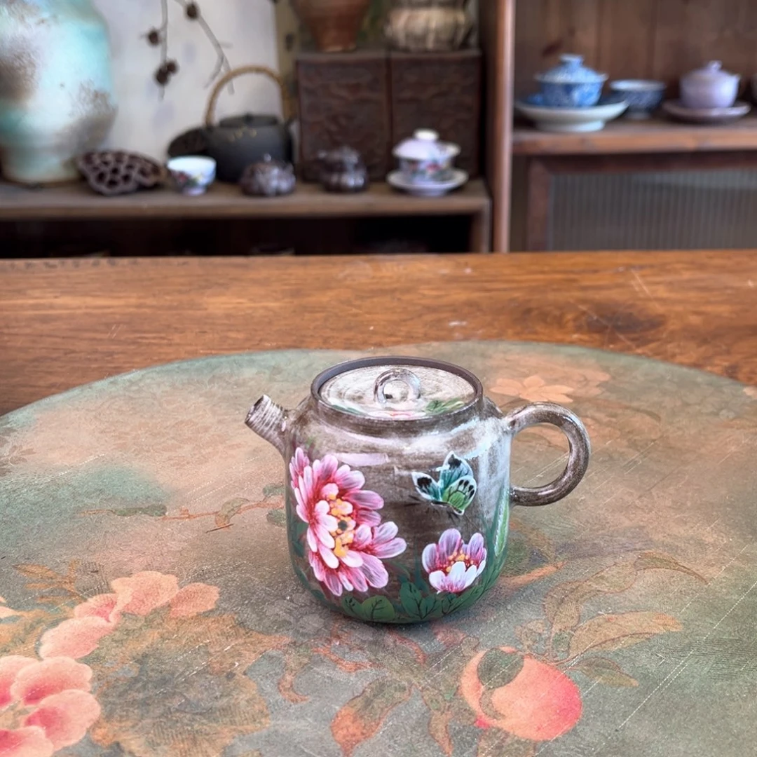 杯柴烧手工手绘陶瓷