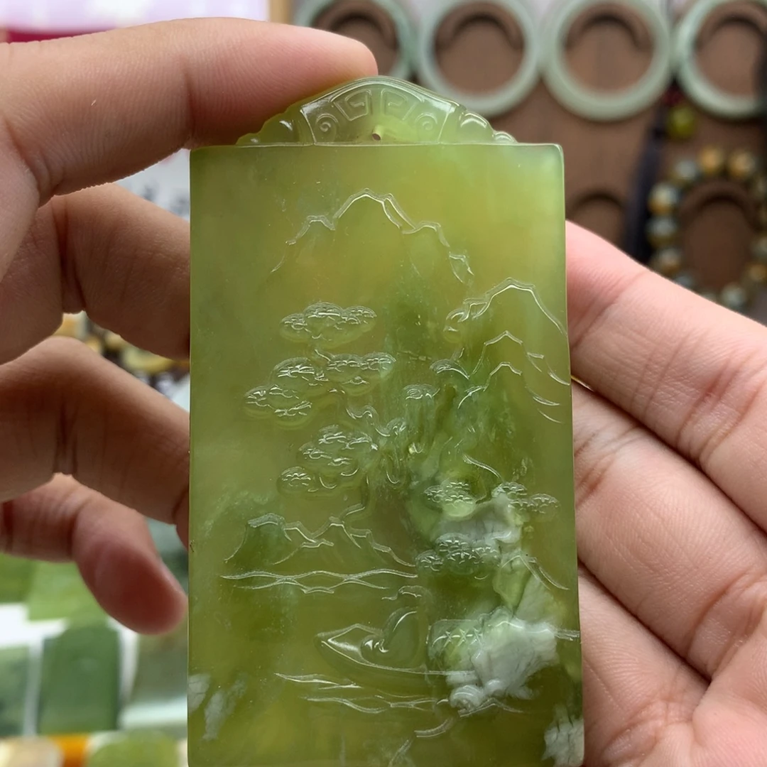 岫玉未镶嵌吊坠(不含链)