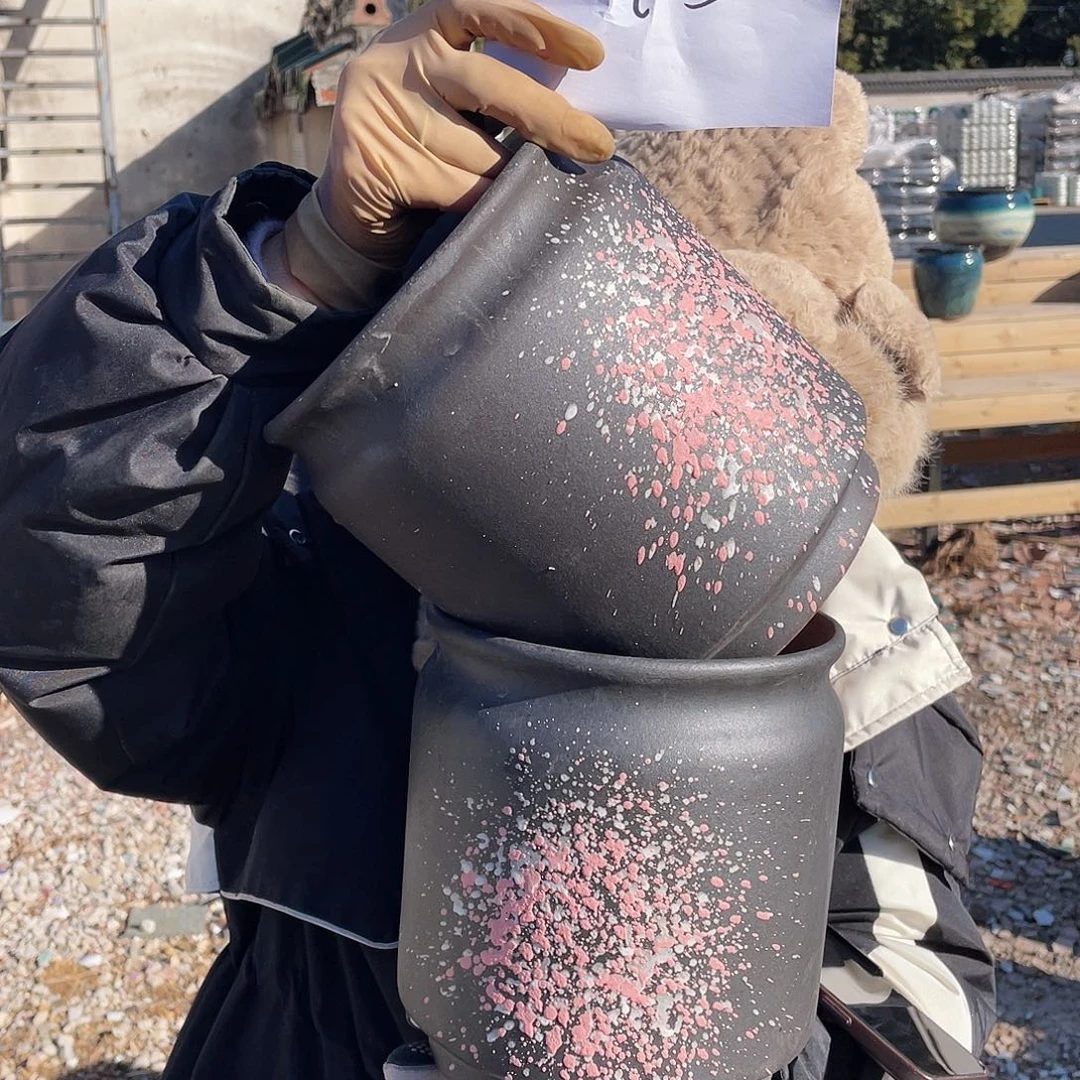 红陶王嫂花盆0128-15