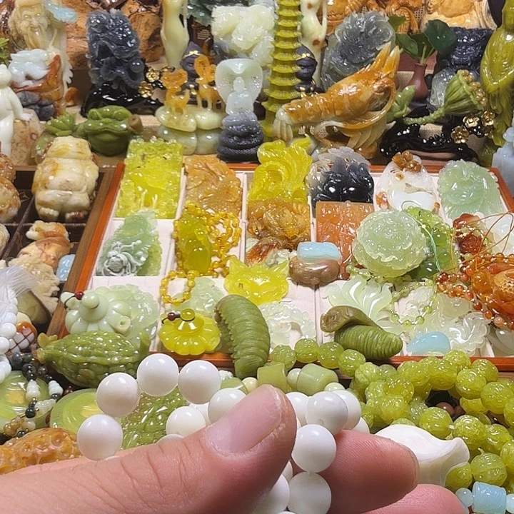 蛇纹石玉合金车挂