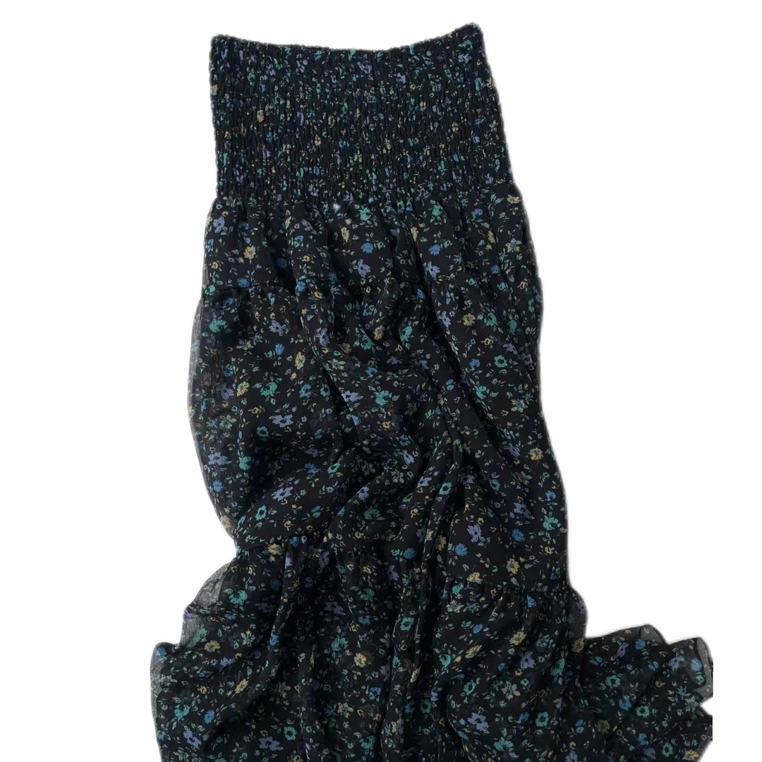 XHCHIC 25设计师款气质显高显瘦碎花抹胸半裙两穿