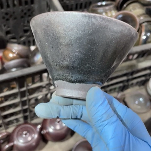 茶盏建阳建盏微瑕斗笠