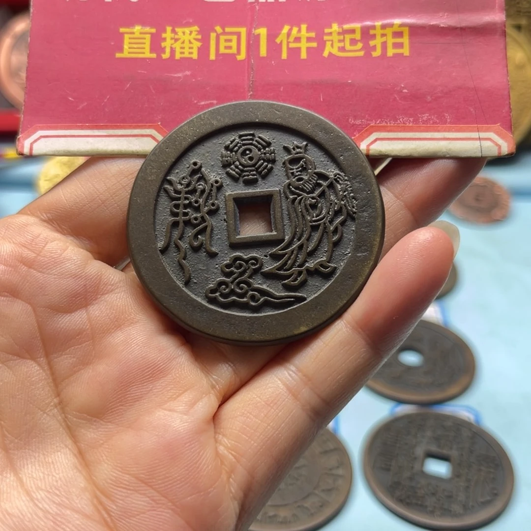 铜现场下单拂尘老君微瑕