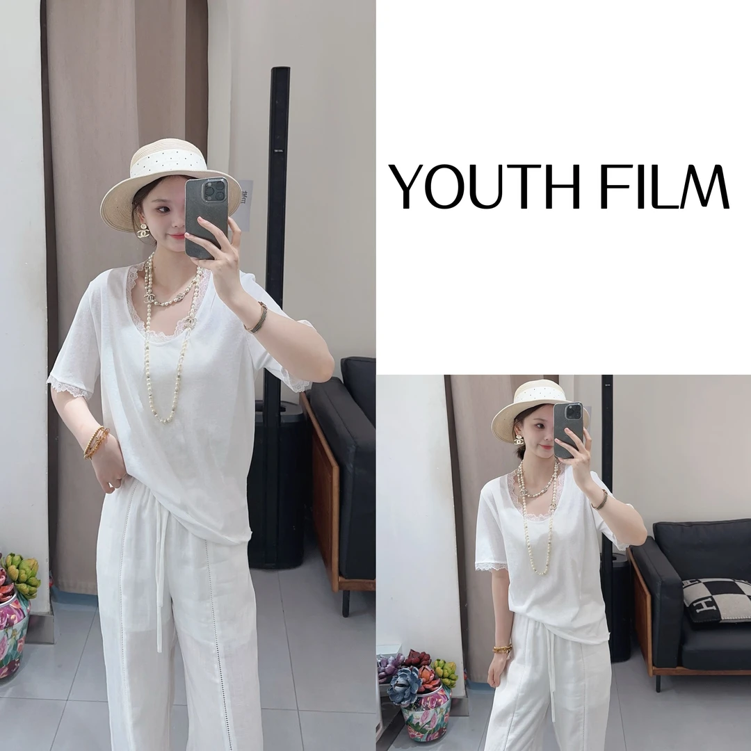 YOUTH FILM【花边U领】上衣7725