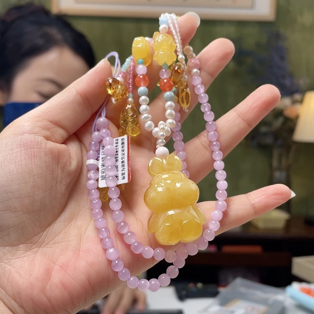 裸石琥珀未镶嵌蜜蜡吊坠