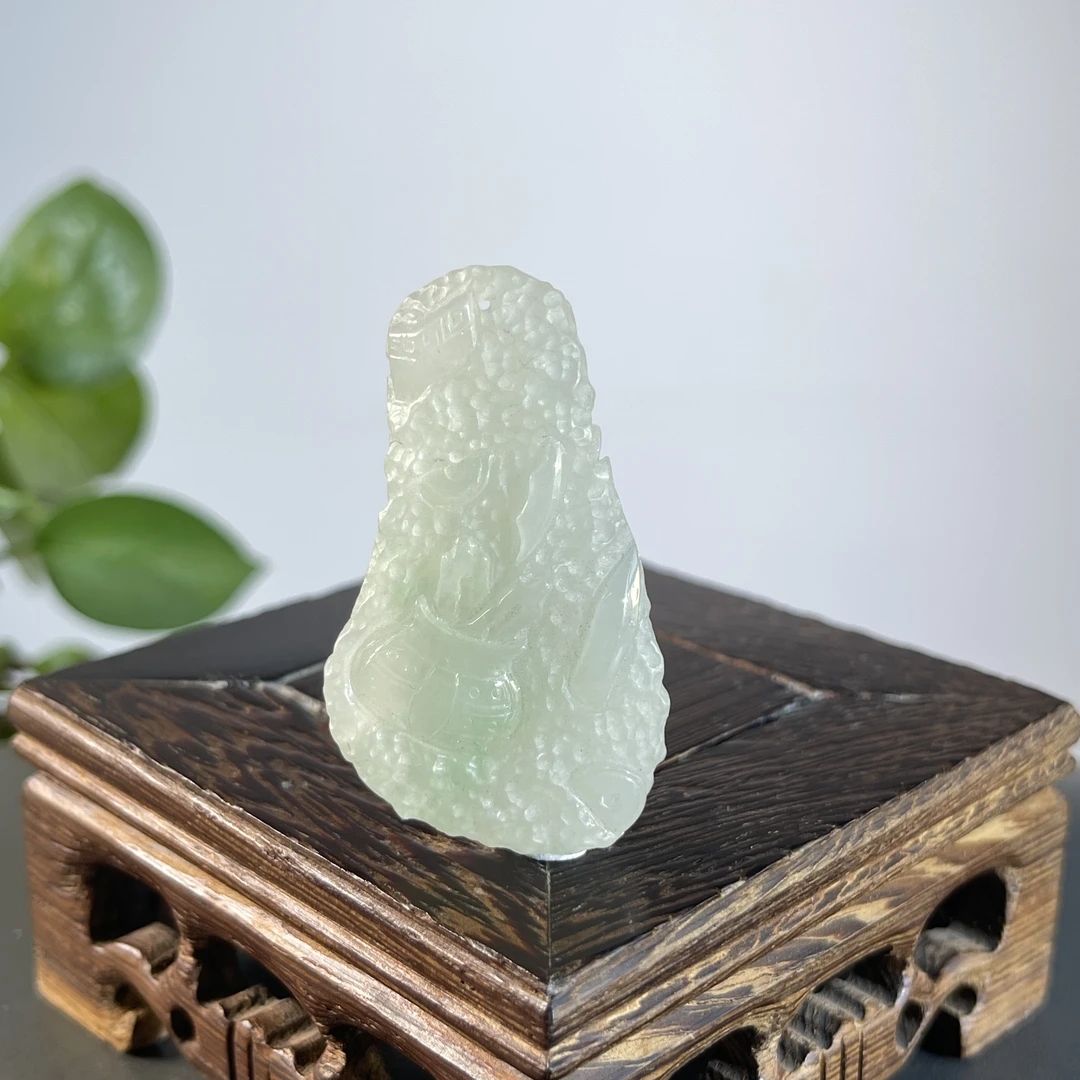 JTA27-61 天然缅甸A货翡翠 八破图