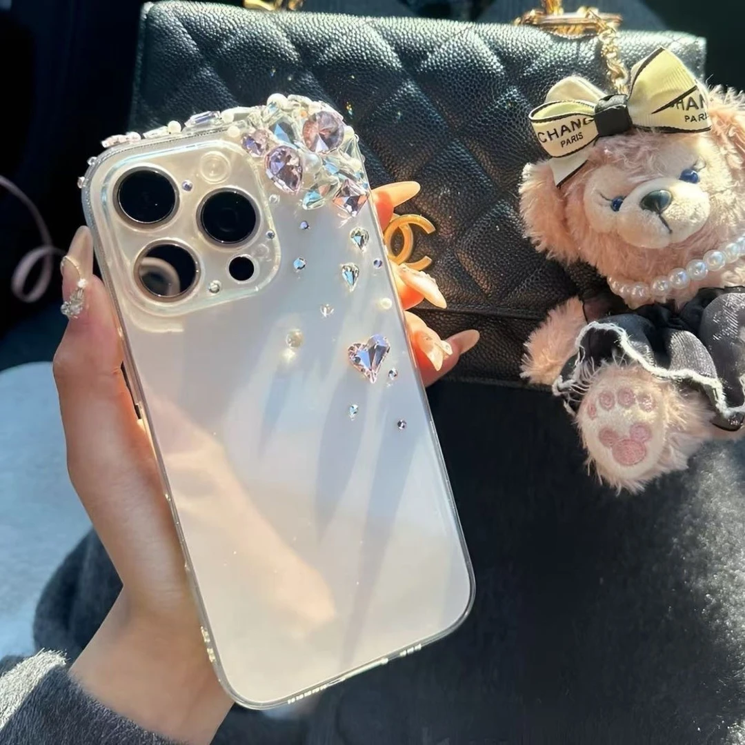 苹果16promax全包14高级手机壳iPhone15pro网红水钻13保护套新款