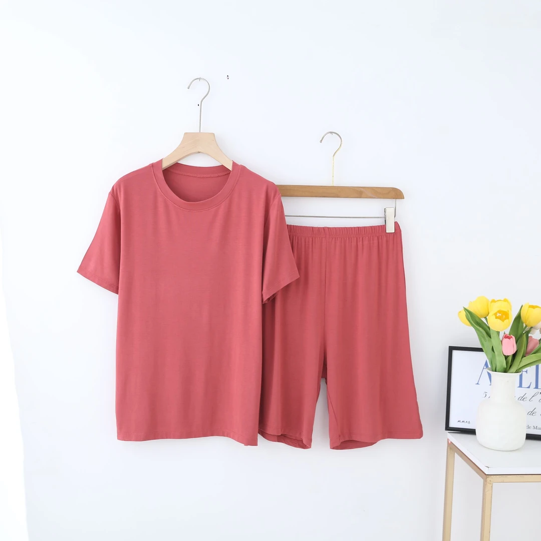 【海小山】女士夏季短袖短裤套装睡衣A2432