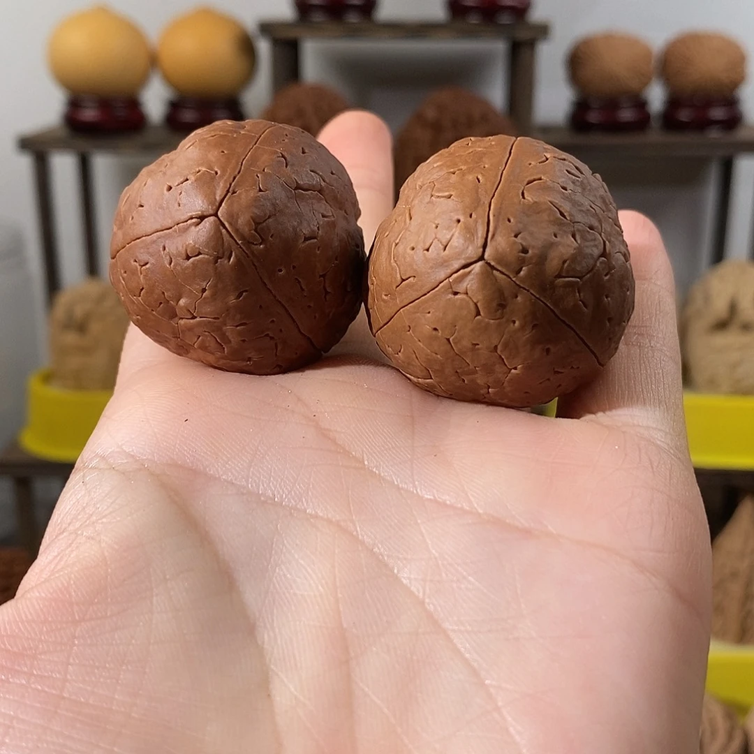 把件文玩核桃少*十光头强35微色
