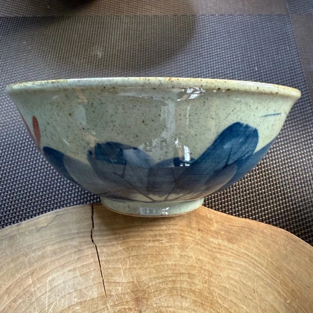 陶泥荷塘月色5寸高足碗口径12.5cm高度5cm（单只装）