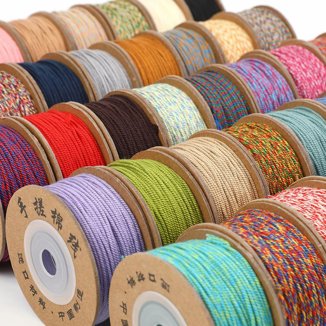手搓棉线穿串编绳流苏专用线材手工耐磨纯色棉线麻线绳文玩编织绳