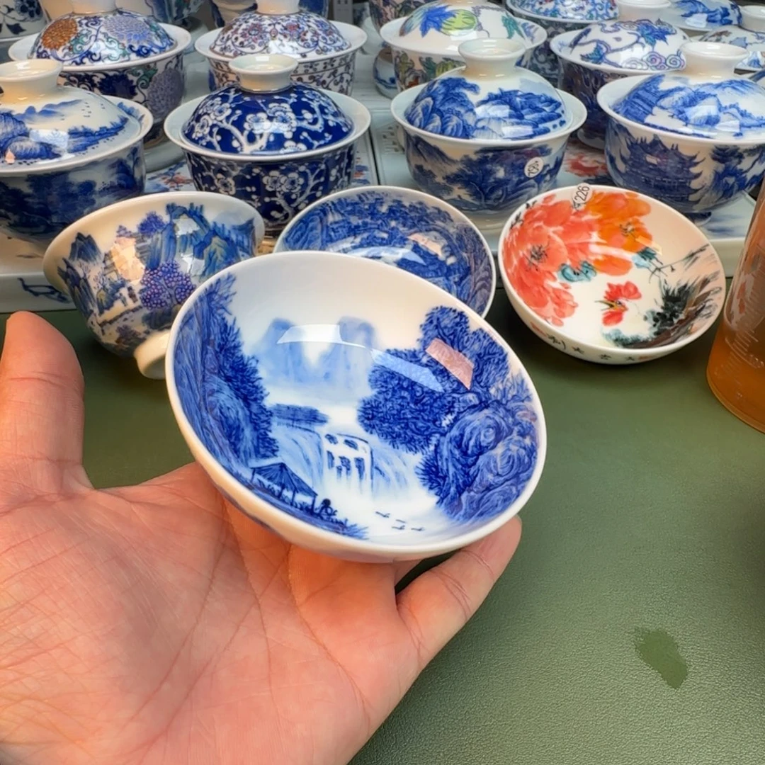 纯手工纯手绘茶具石头232