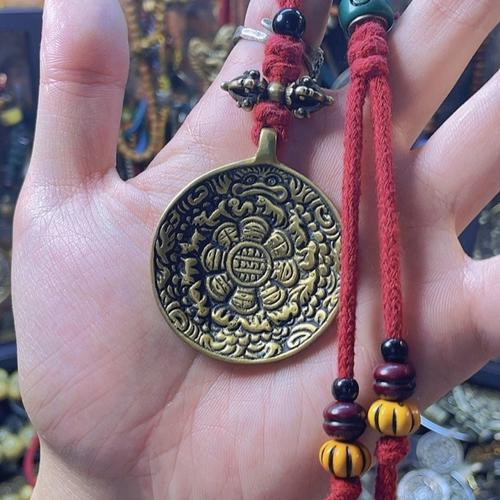 福利黄铜蛙嘴九宫八卦牌子一个设计款