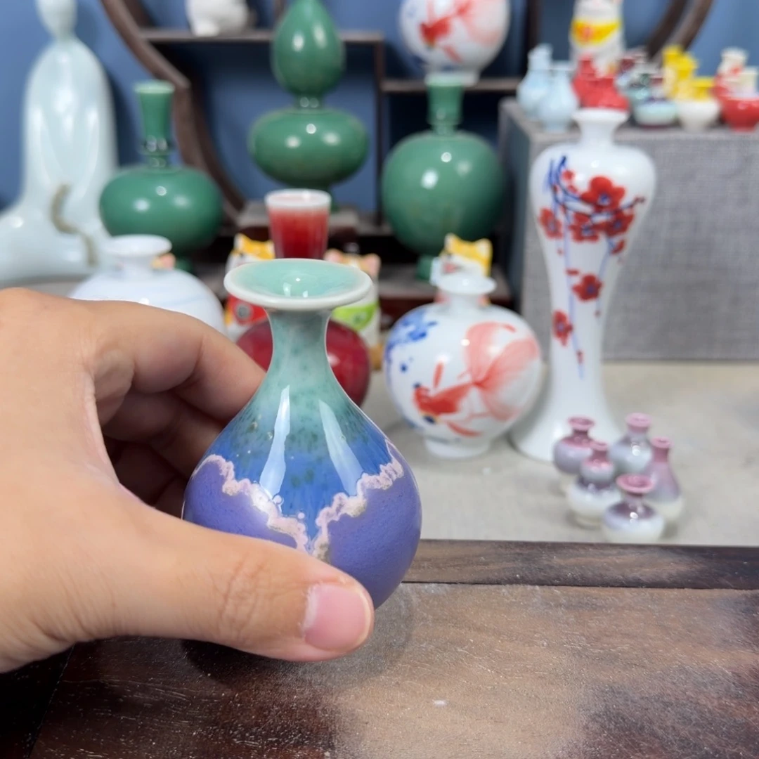 陶瓷手工小花器摆件