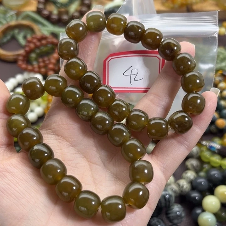 蛇纹石玉未镶嵌手链