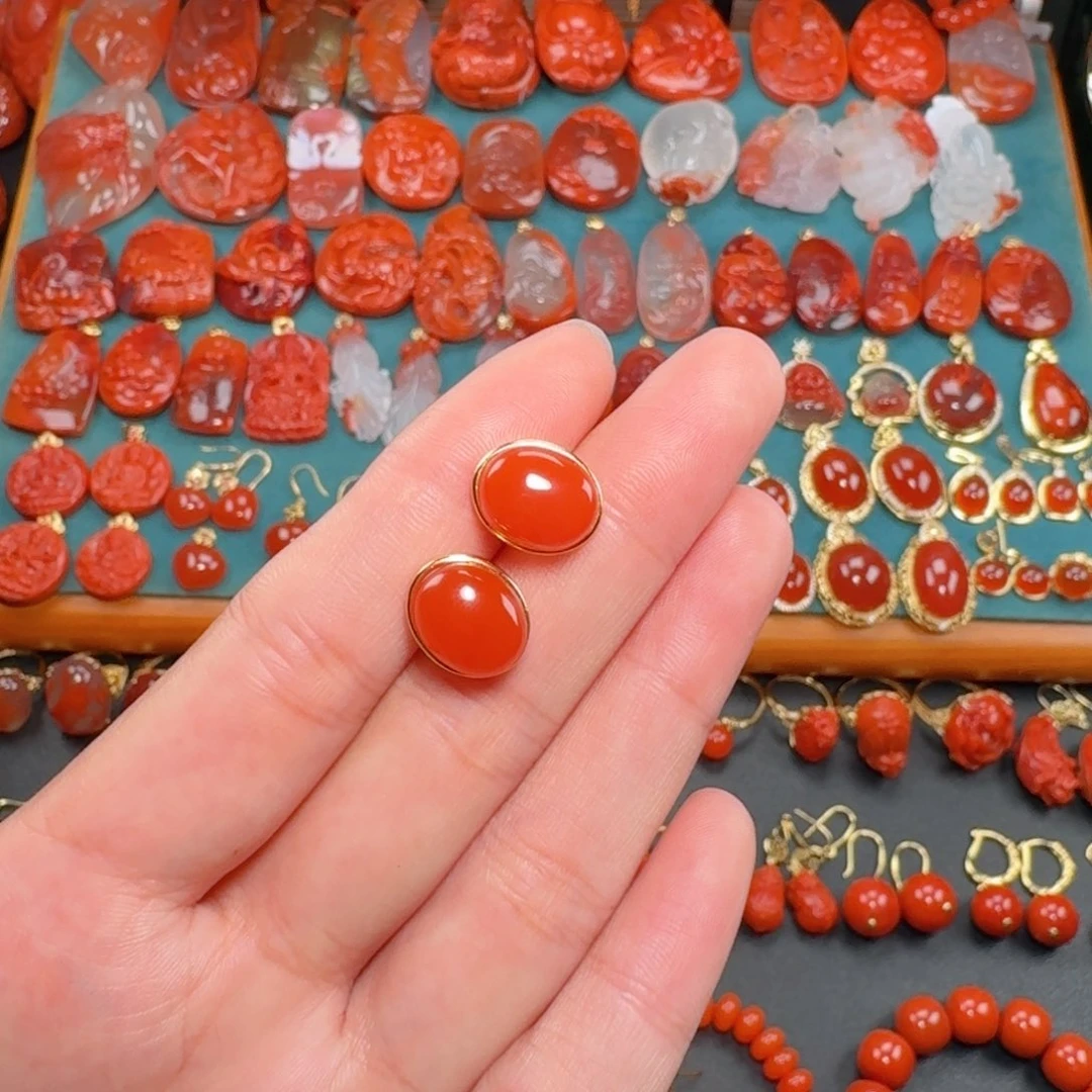 南红玛瑙南红银S925镶嵌