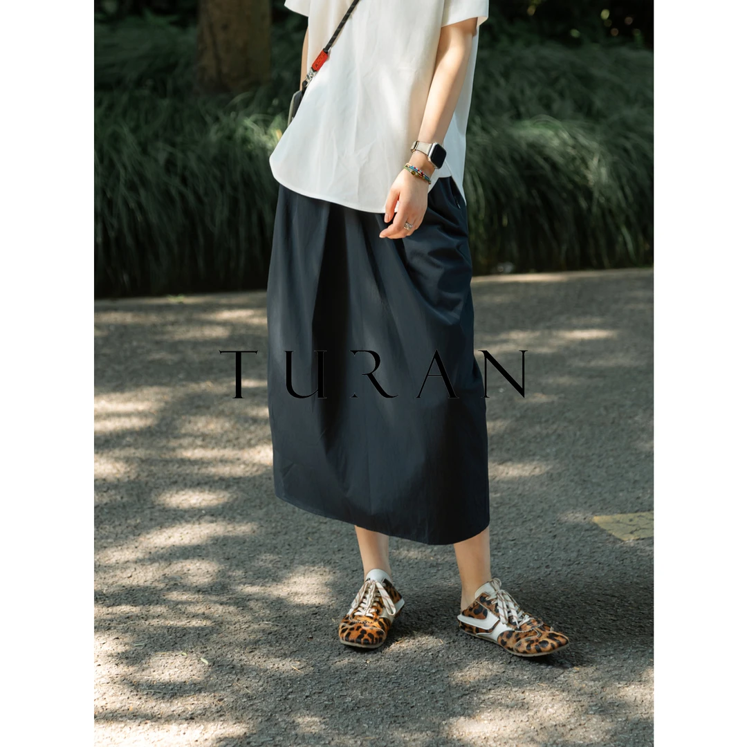 万金油速干凉感百搭橡筋腰半裙夏季简约休闲百搭时尚TRZY0931