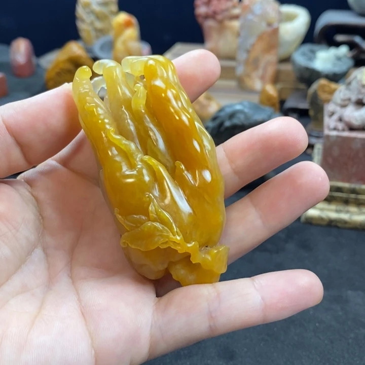 寿山石印石老挝北部黄