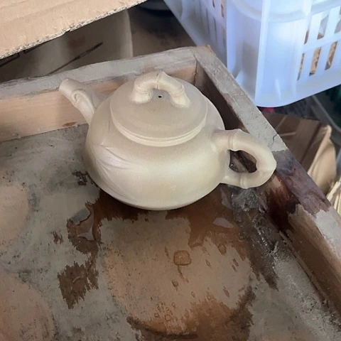 微瑕，不能明火，泡茶壶大号卡其