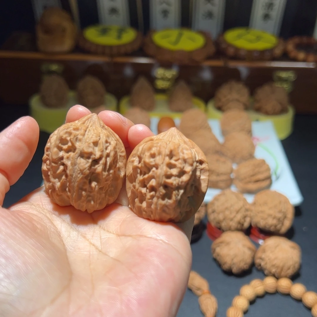 南***丝把件文玩核桃秦墩