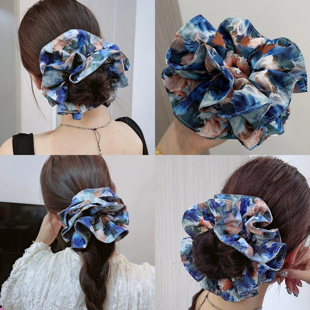 【油画风】韩系大肠发圈发绳时尚百搭气质头绳扎马尾丸子秋冬发饰