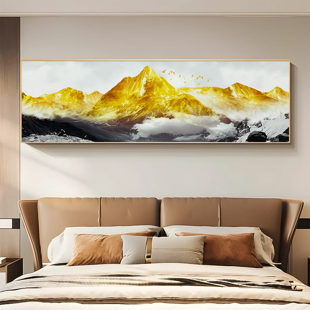 照金山北欧客厅背景墙装饰画大幅沙发背景墙挂画金山70200