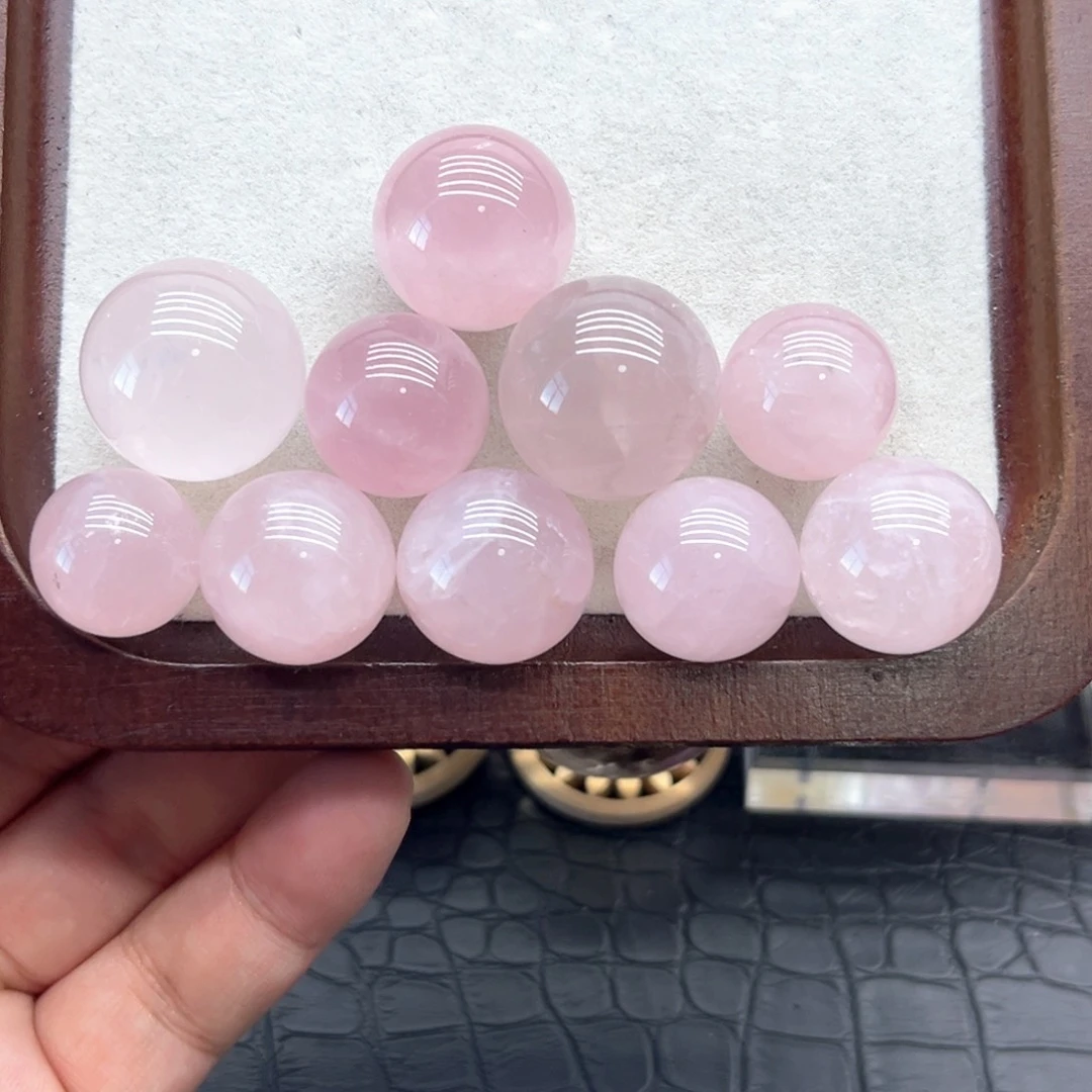 未镶嵌珠宝半成品水晶39 粉水晶球