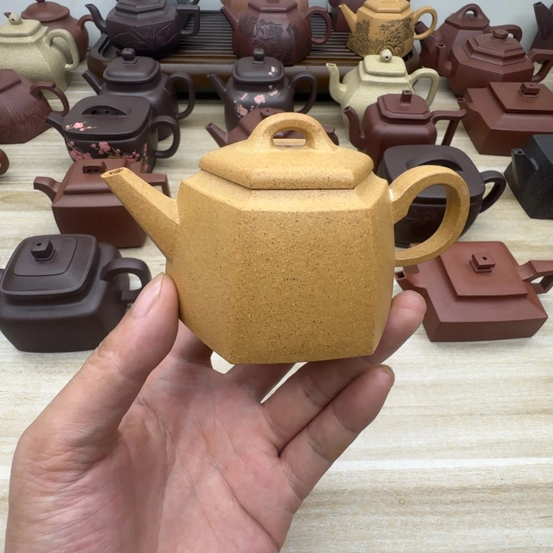 段泥壶半手工。黄金段。六方井栏100毫升。微瑕福利