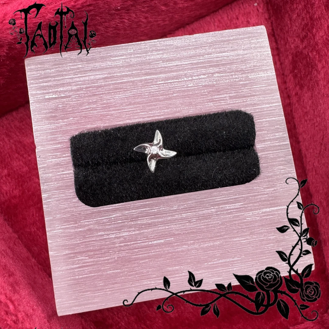 钛合金锆石耳饰 淘钛 F136医用植入级内螺纹风车轻奢耳钉耳骨钉